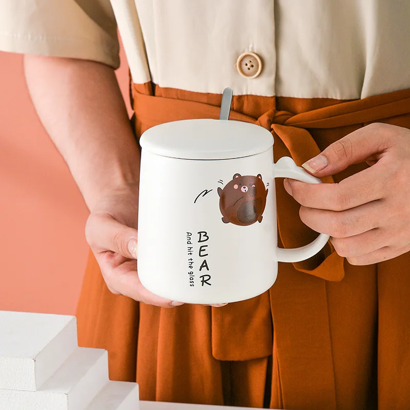 OEM ODM Popular Top Grade Customized Logo 450ML Custom Ceramics Mug For Coffee Shop