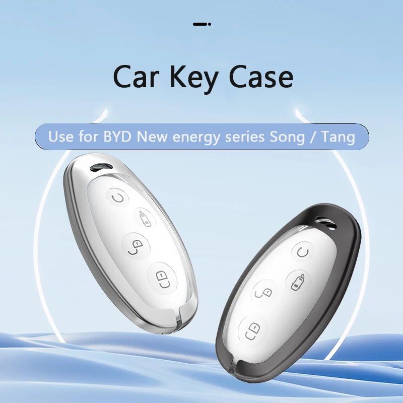 Popular Car remote key metal cover case shell zinc alloy car key cover with metal chain