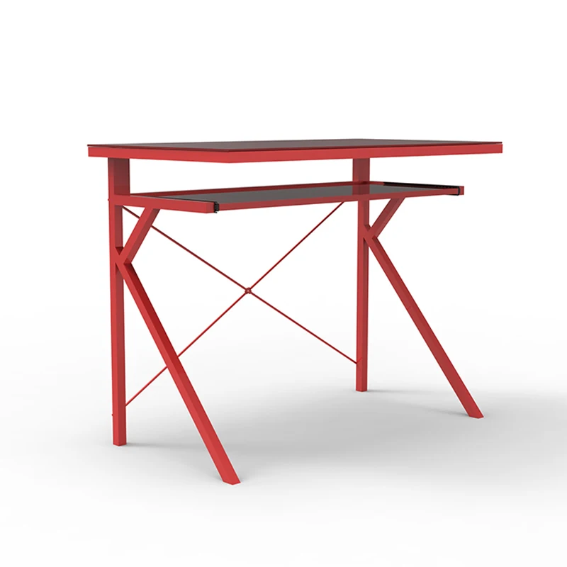  Wayfair красный металлический черный прозрачный стеклянный компьютерный