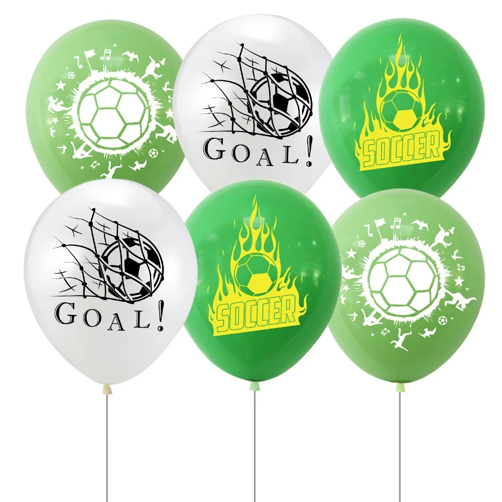 Nice Birthday Decorations Soccer Sportstheme Balloons And Banners Cupcake Topper Celebration Party Supplies Soccer Fan Gift