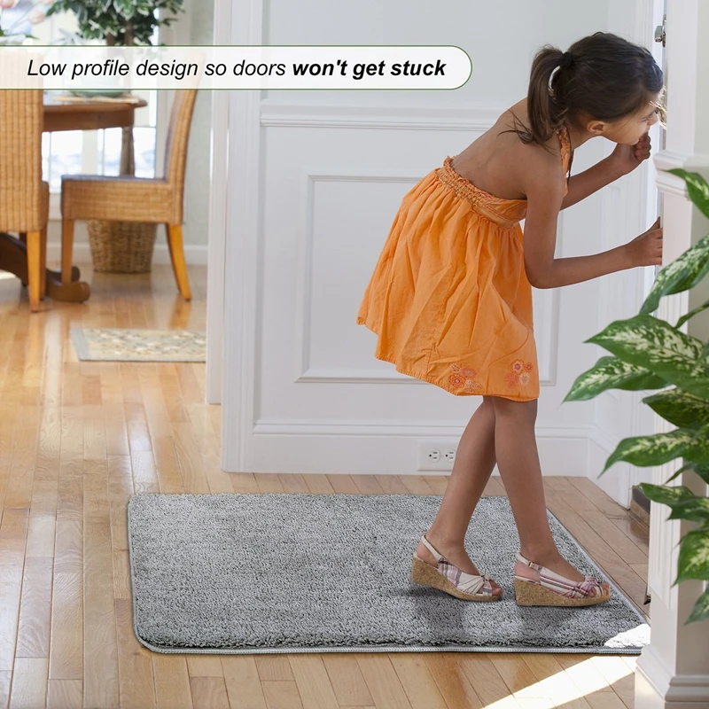 Indoor Doormat Front Door Mat Non Slip Rubber Backing Super Absorbent Mud and Snow Magic Dirts Trapper Door Mats