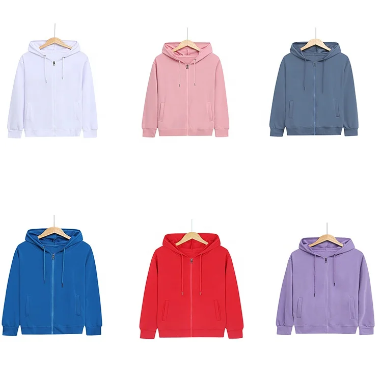 High Quality Vintage Wash Blank Y2K Zipper Hoodie Custom Oversized Print Zip Up Hooded Hoodie For Women