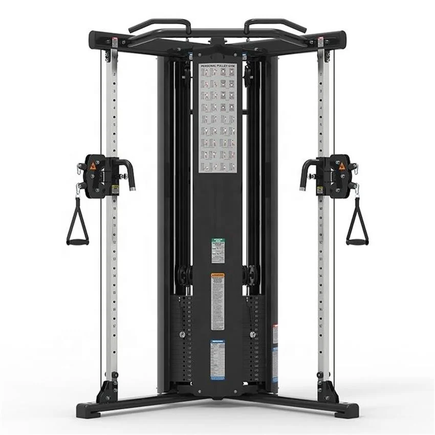 Commercial strength training pin loaded Multifunctional Adjustable Dual Pulley System Lat Pull Down Machine Power Rack