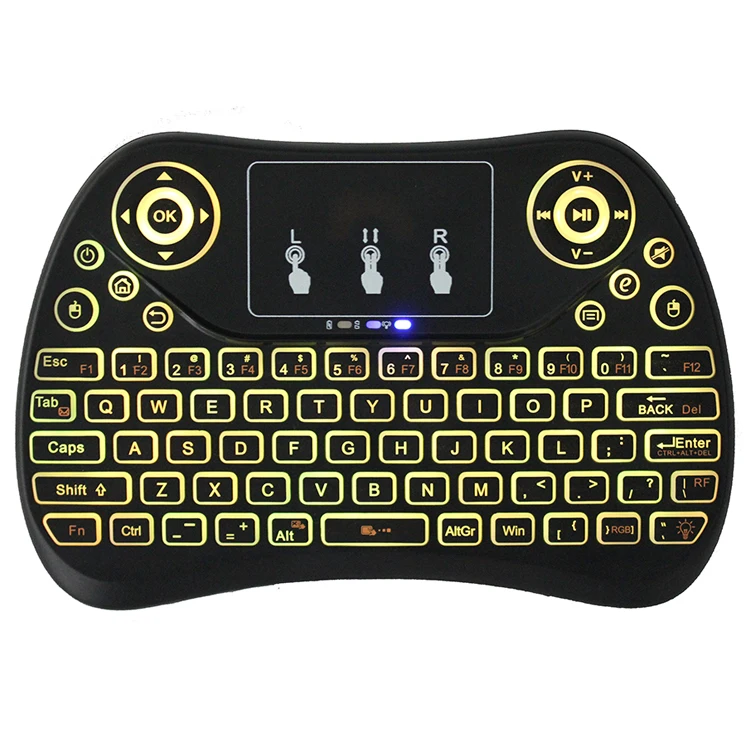 Wholesale T2 Mini Wireless BT Rechargeable 2.4 GHz Wireless Touch Pad Air Keyboard Mouse for Gaming