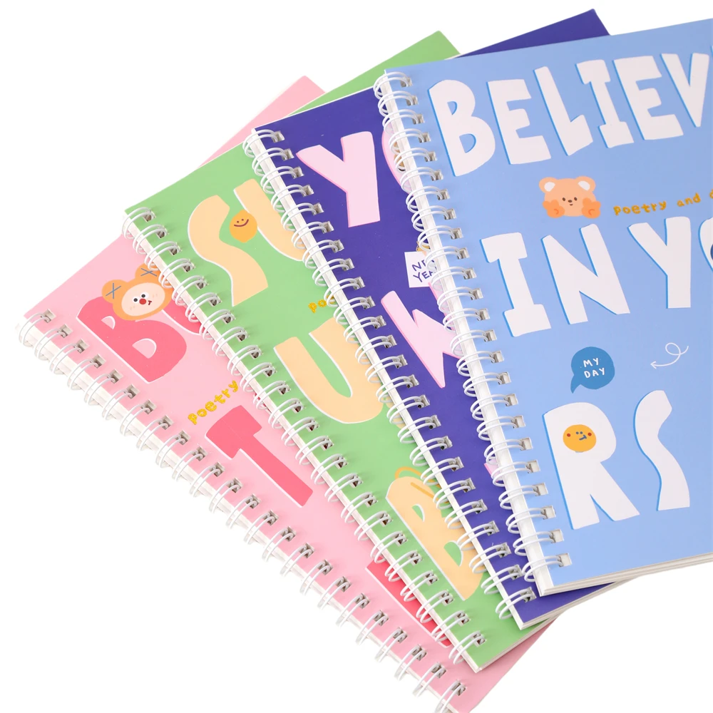 Depai A5 Spiral Notebook High Performance and Affordability Charming White Card Cover Perfect for Recording Ideas and Schedules