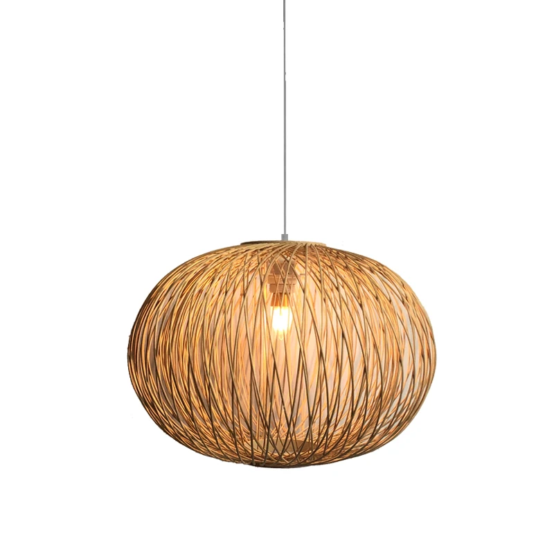 Classic natural rattan lighting chandelier woven rattan hanging lamps for home decor rattan lamp