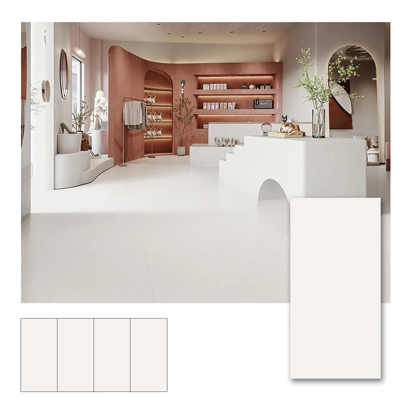 Micro cement pure solid color white interior wall porcelain 60x120 tile prices in palestine