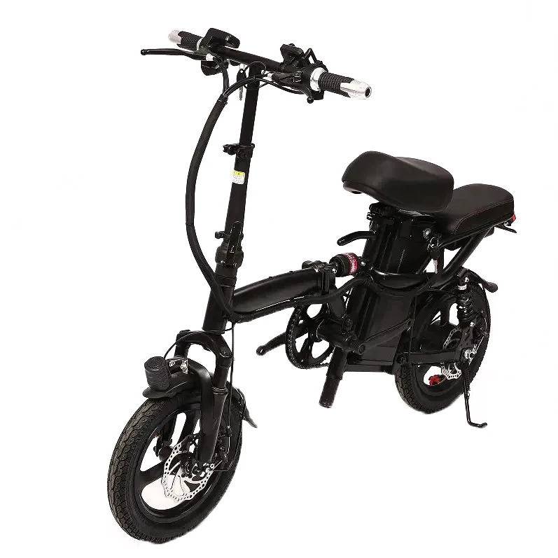 Wholesale 14inch Electric Bicycle Two Seats folding E Bike 250w Electric Bike