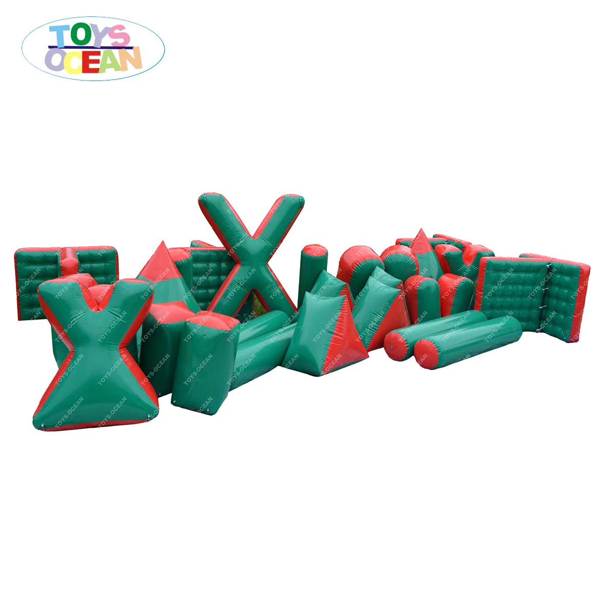 2023 new Outdoor inflatable paintball bunkers field for sale inflatable paintball obstacle