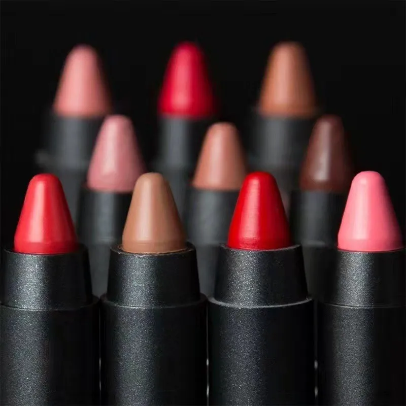 Private Your Logo Long Lasting and Non-smudge Retractable Automatic Twist up Water Resistant Lip Liner Lip Pencil Lipstick 50