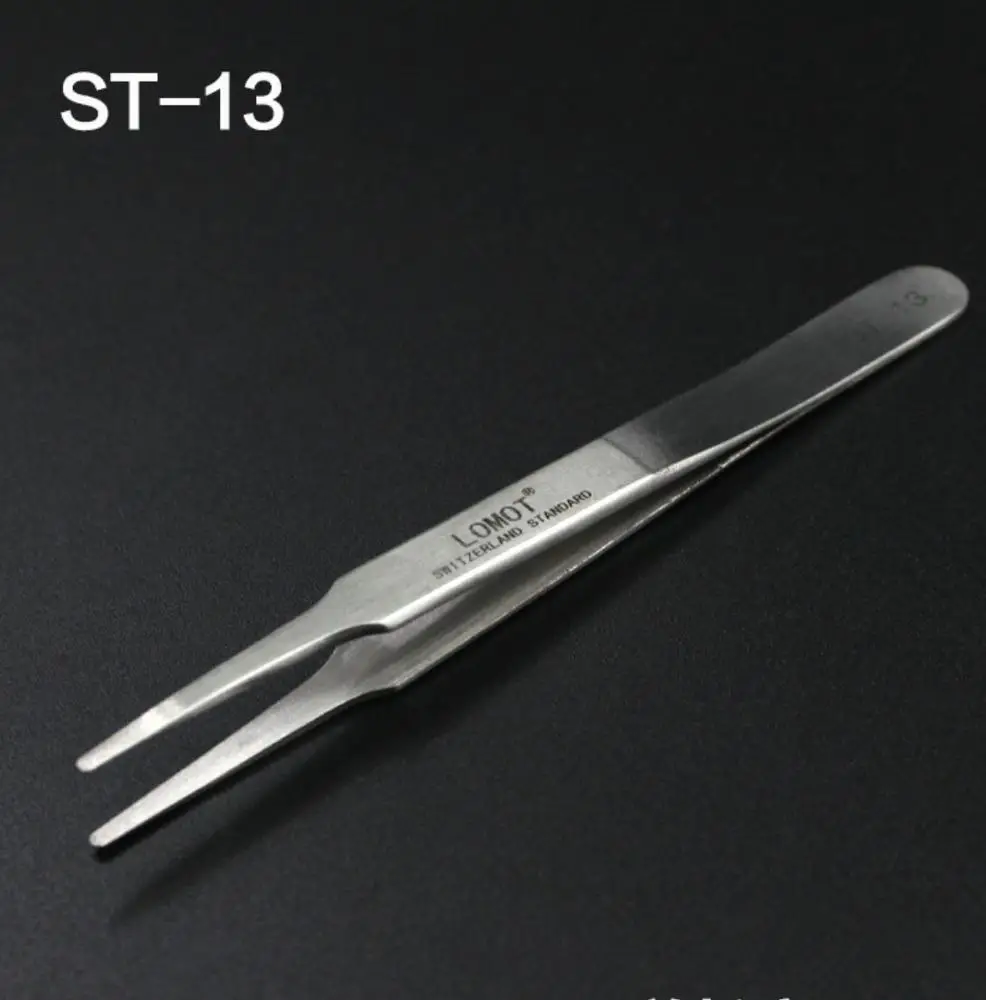 Экономические хорошего тонкий Изогнутый наконечник ST-15 Пинцет из нержавеющей стали