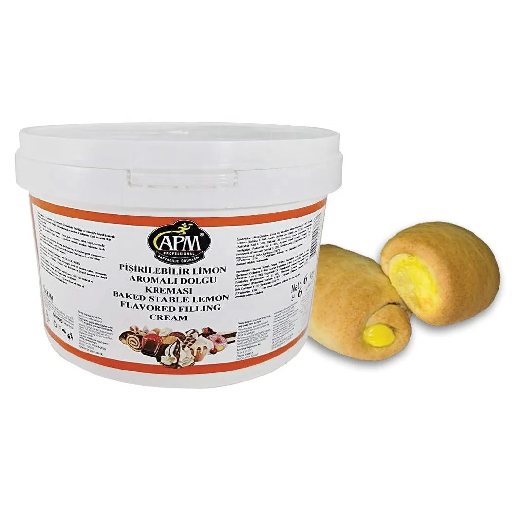 Filling Cream Lemon Flavored Bake Stable Halal Iso Certified For Pastry And Confectionery Sectors And Industries