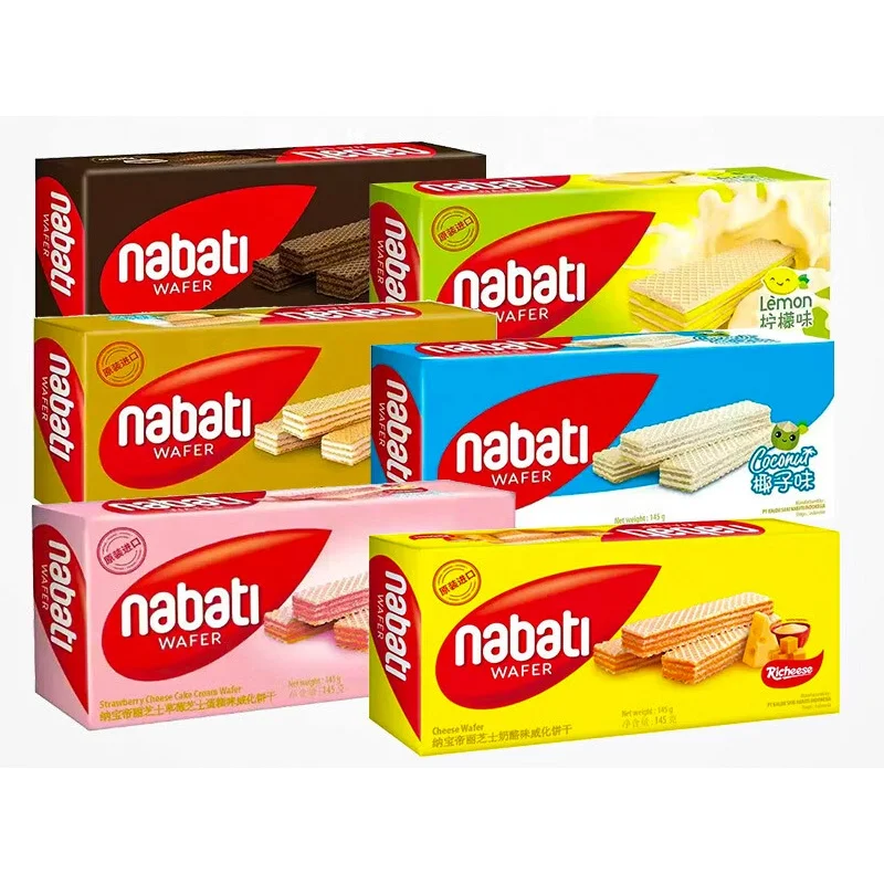 Hot Sale Nabati Richeese Strawberry Biscuits 145g Wafer Vanilla Strawberry Wafers Biscuits