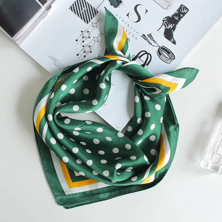 Exquisite Hot-Selling Printed 53x53cm Square Pure Silk Scarf For Office Business Ladies, Multipurpose Silk Scarves Factory