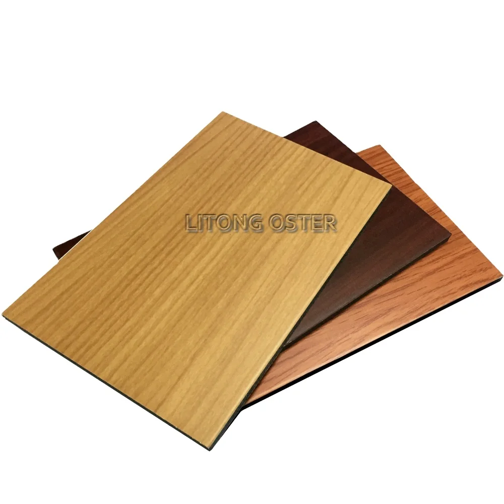 wood plastic composite wall panel 3mm 4mm pe pvdf coating acp decoration wall panel