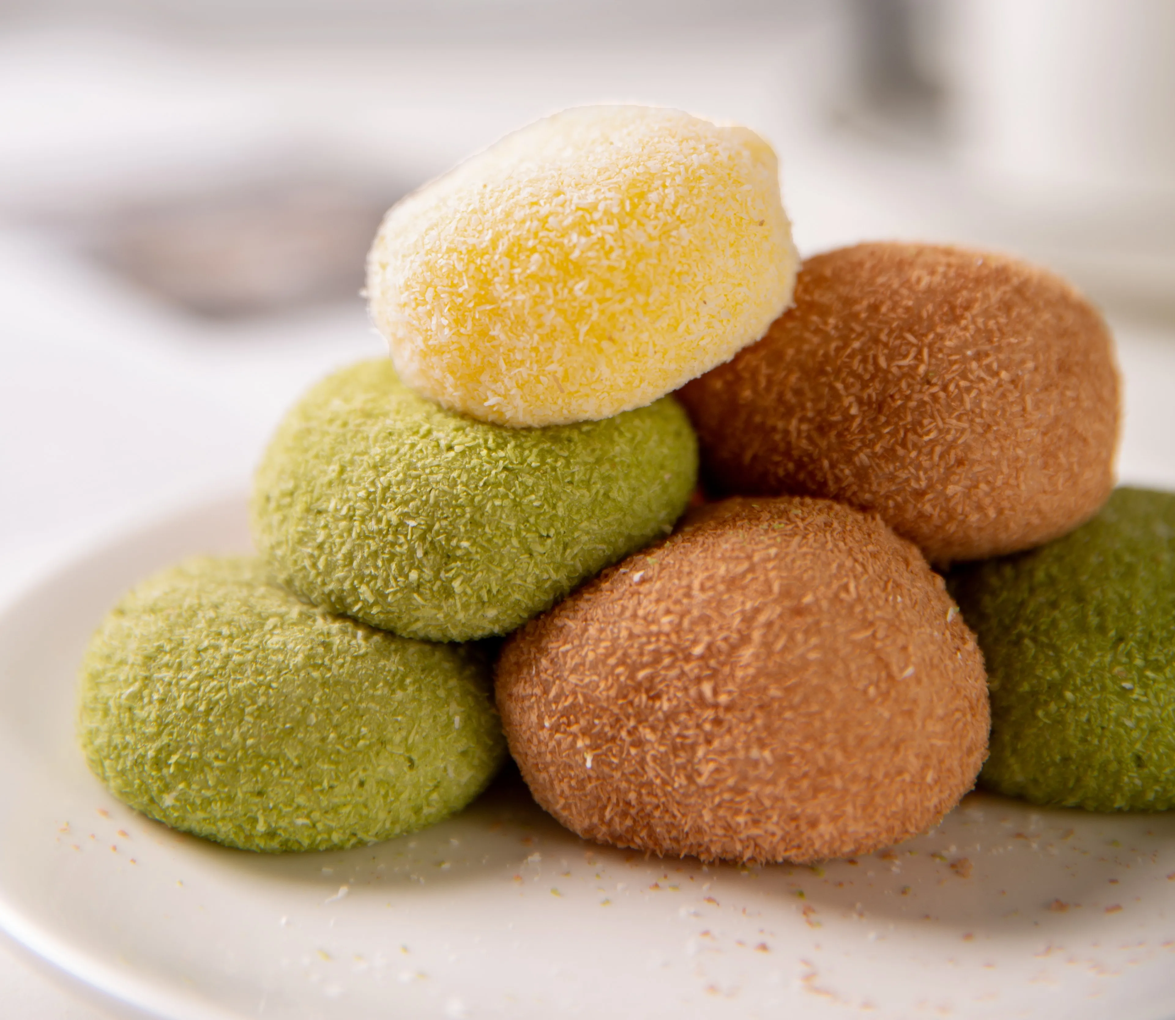 Daifuku со вкусом маття и Кремовым наполнителем Японские популярные десерты Дафу мочи закуска