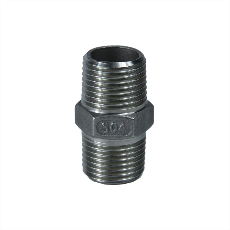 SS 304 316 cf8m good quality stainless steel joint1inch DN25 BSPT thread  hex nipple