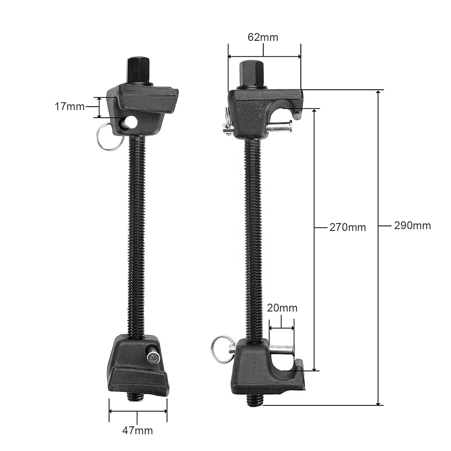 SUGETOOLS high quality internal repair tools universal car shock absorber strut coil auto spring compressor