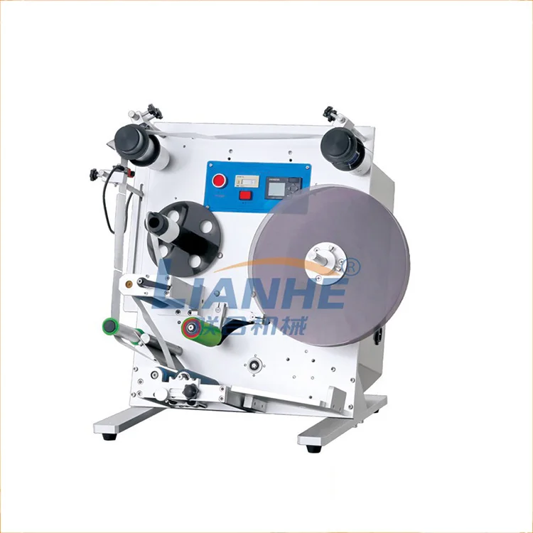 Полуавтоматическая этикетировочная машина с датой код принтера для круглой небольшой бутылки маркировки машины