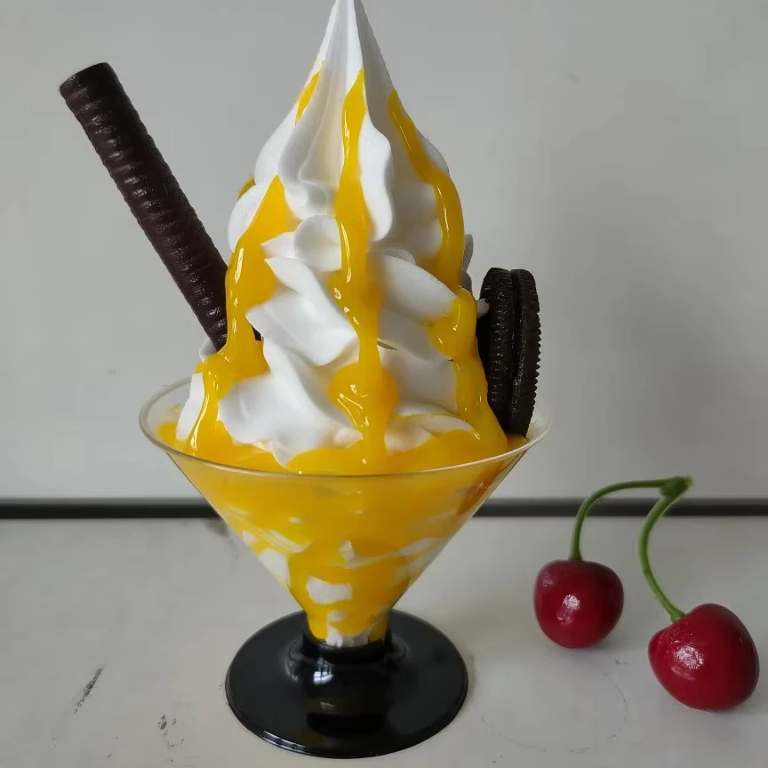 Simulated glass ice cream