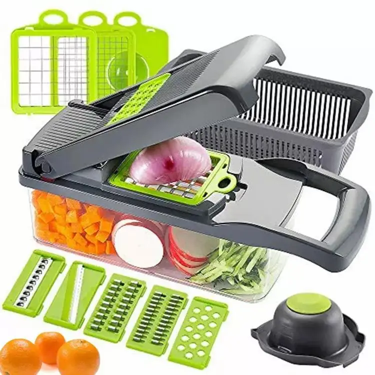Amazon Top Seller Kitchen Accessories 9 in 1 Food Dicer Onion Veggie Chopper Mandoline Slicer Multifunctional Vegetable Cutter
