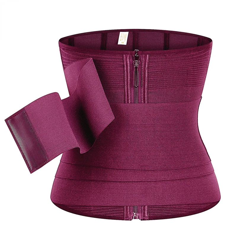 Double Waist Trainer Cinchers Detachable Tummy Wrap Trimmers Tight Slim Belt Gym Fitness Zip Back Support Corset Waist Shapers