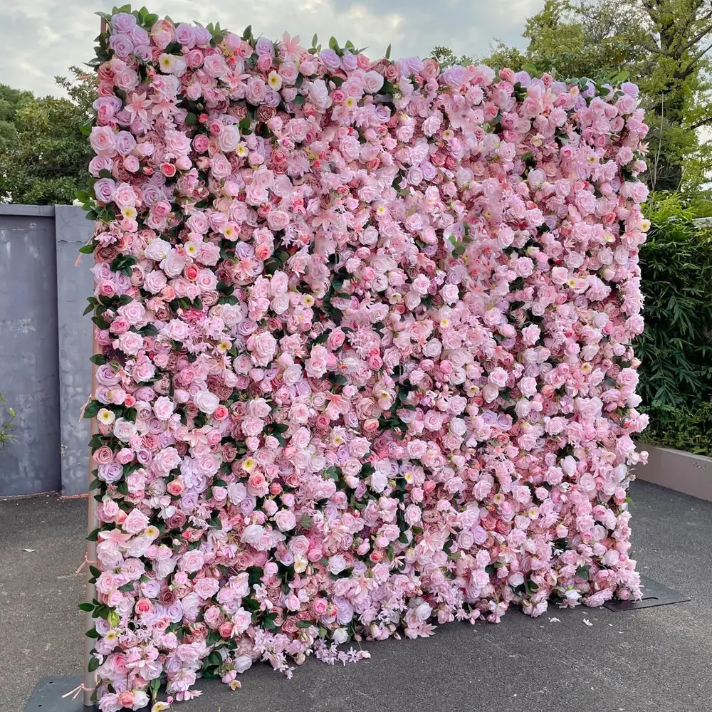 KCFW-225 Wholesale Fabric Flowers Orchid Rose And Peony Flower Wall Table Garland For Home Party Event Wedding Restaurant Decor