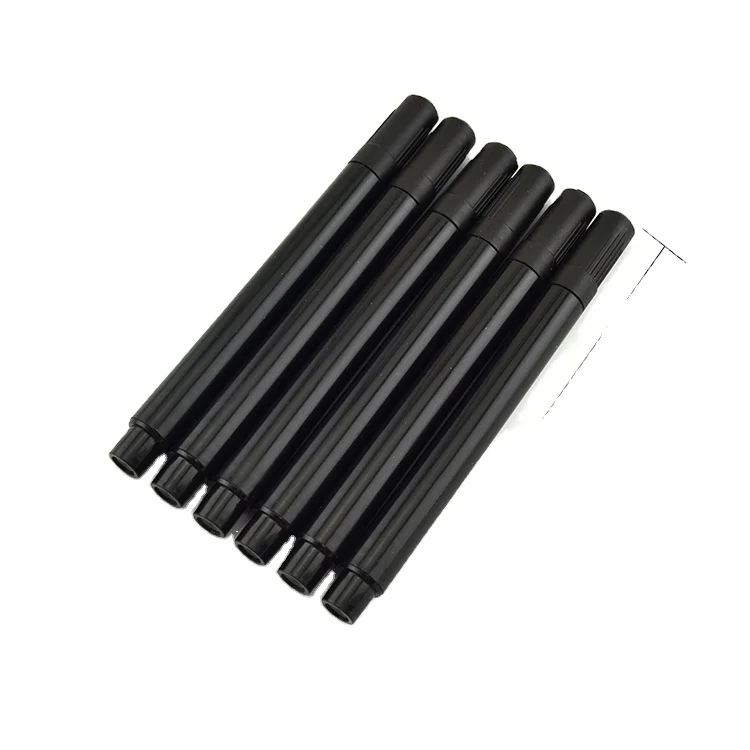  11cm length 1.2cm dia black plastic barrel fine liner felt tip ink