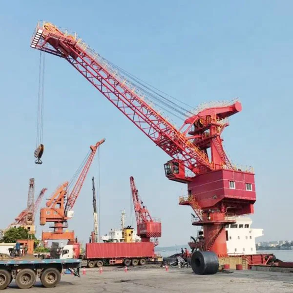 10t 35t mobile harbour crane container hydraulic pedestal portal cranes