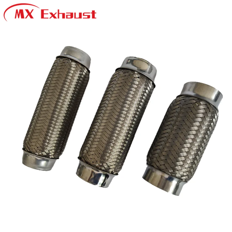 Exhaust Flexible Pipe Double Braid SS201 SS409 Stainless Aluminized Steel Exhaust Flexible Muffler Pipe Collars New Condition