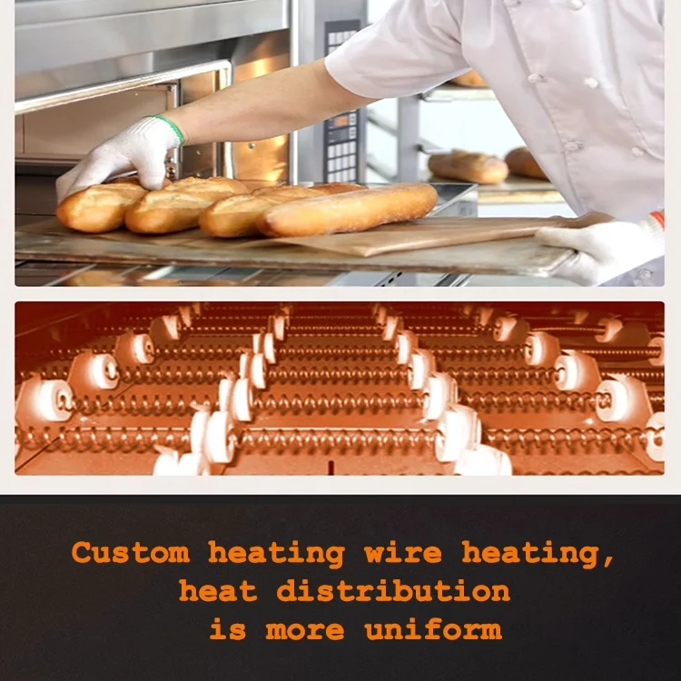 Promotional OEM Low Price Commercial Industrial Big 3 Deck 9 Trays Gas Electric Cake Pizza Toaster Bread Bakery Baking Deck Oven