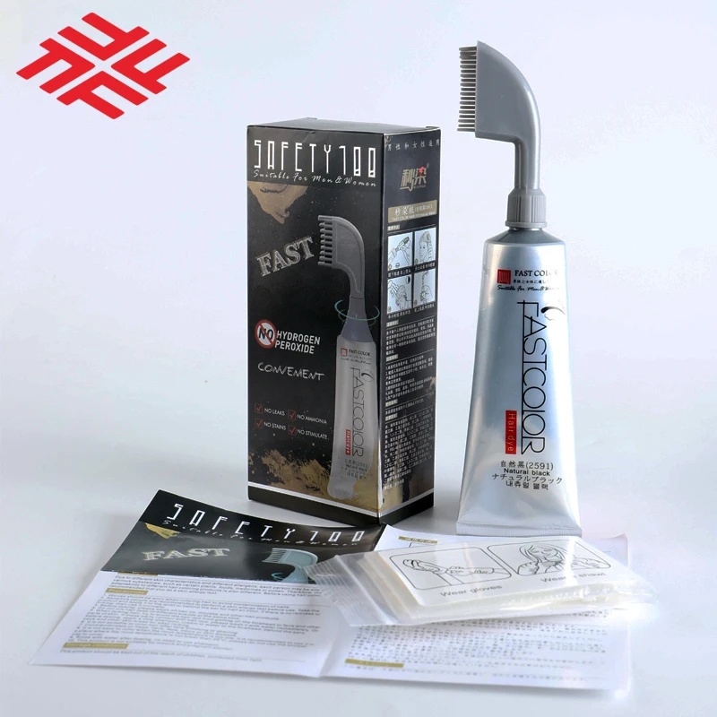 Premium FastColor Non Allergic Instant Hair Color Comb Wholesale Hair Dye