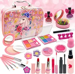 Girls birthday gifts safe non-toxic washable kids pretend play make up kit professional set