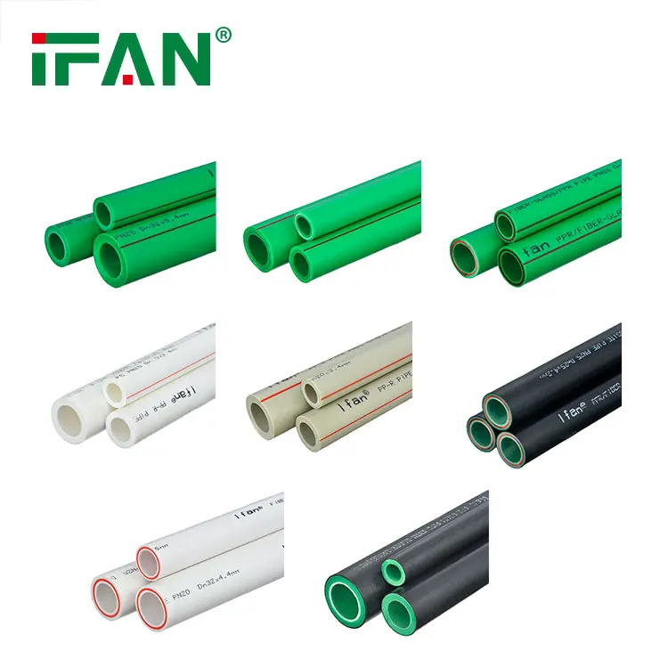 IFAN Manufacturers PPR Tube Hot And Cold Water PPR Plumbing Pipes 20-110MM Green PPR Pipe