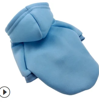 Wholesale Soft Solid Color Pet Dog Clothes Winter Hoodie Dog Sweater Pet Clothes Hoodie