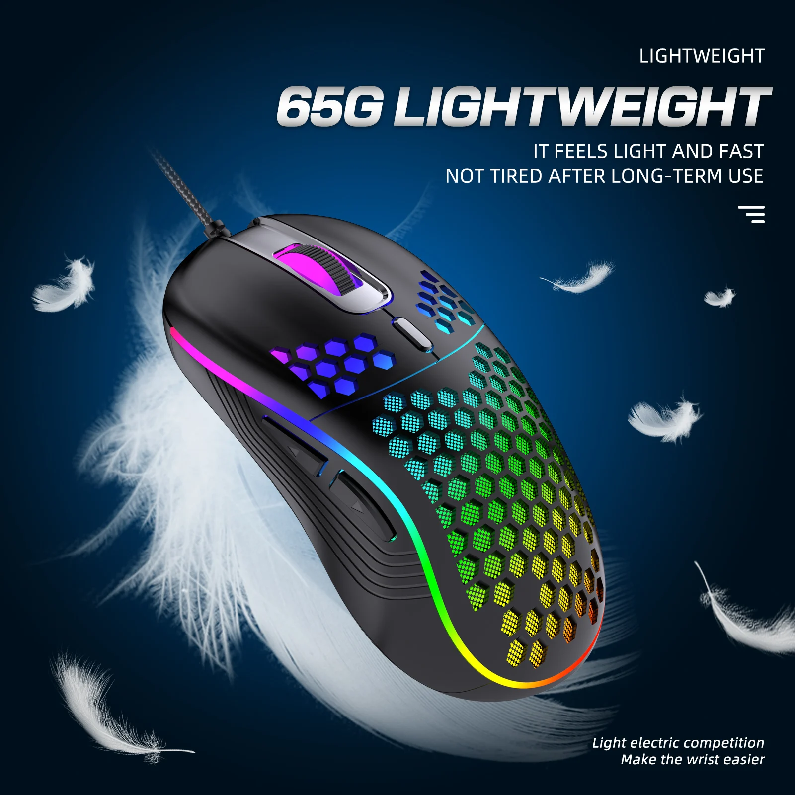 Top Selling mouse Computer Accessories Lightweight Honeycomb Gamer Programable USB Wired Gaming Mouse