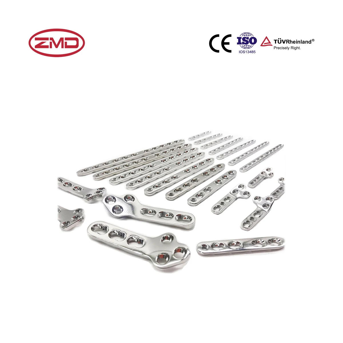 ZMD Veterinary Orthopedic Titanium Double T Cuttable Plate Animal Bone Medical Products for Ortopedia Vet Surgery