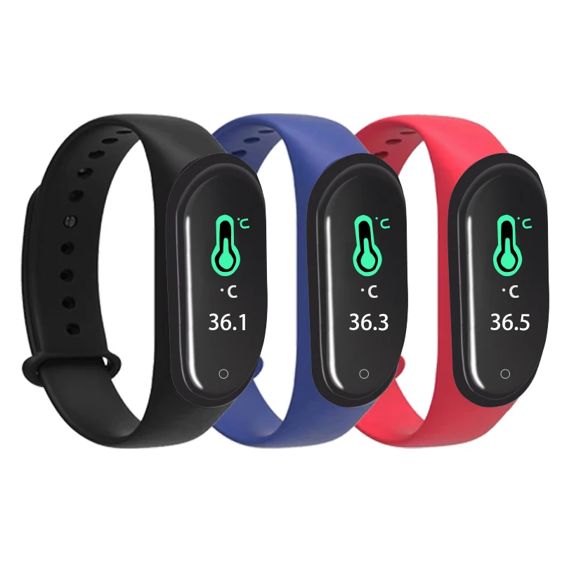 2021 Amazon Top Seller M4 Pro Smart Watch Wholesale Body Temperature Sensor Touch Screen For Sport Smart Bracelet Watch