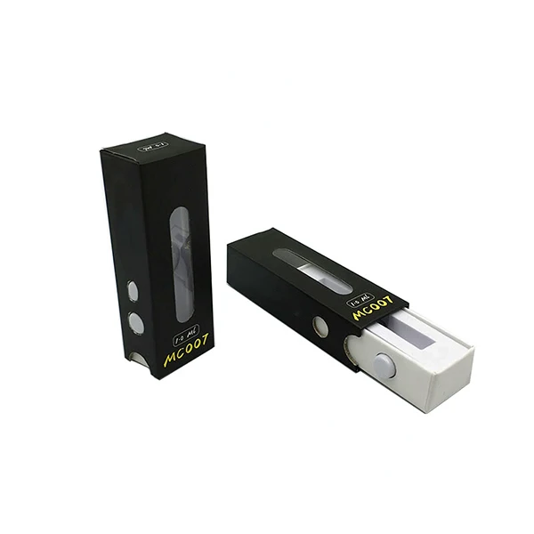 Custom 0.5ml 1ml Child Proof CR Carts Boxes Child Resistant Cartridge Packaging Box with EVA Foam And Press Button