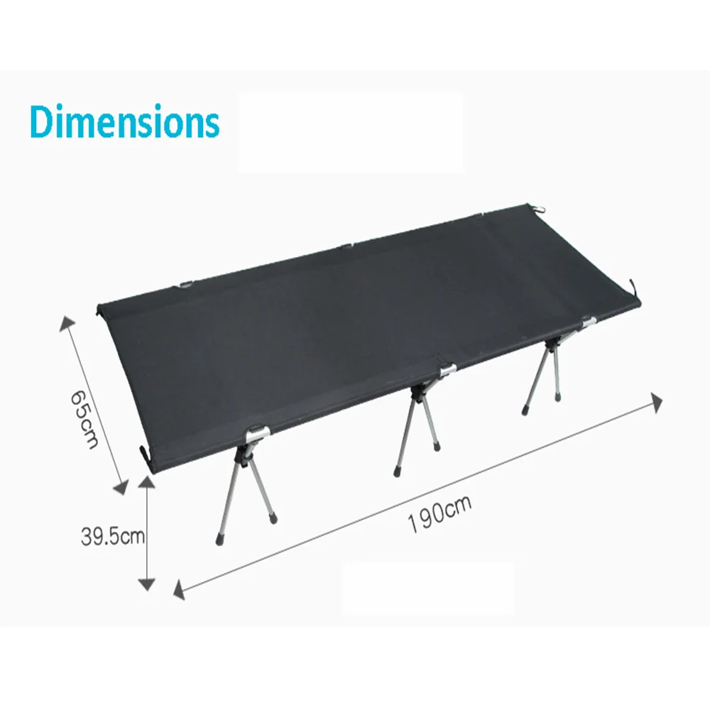 Lightweight Canvas Oxford Folding Camping Bed Cot with Carry Bag