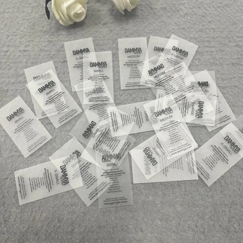 Good Quality TPU Clothes Label Wash Care Label For Clothing Custom Matte Soft Silicone Size Labels For Clothing
