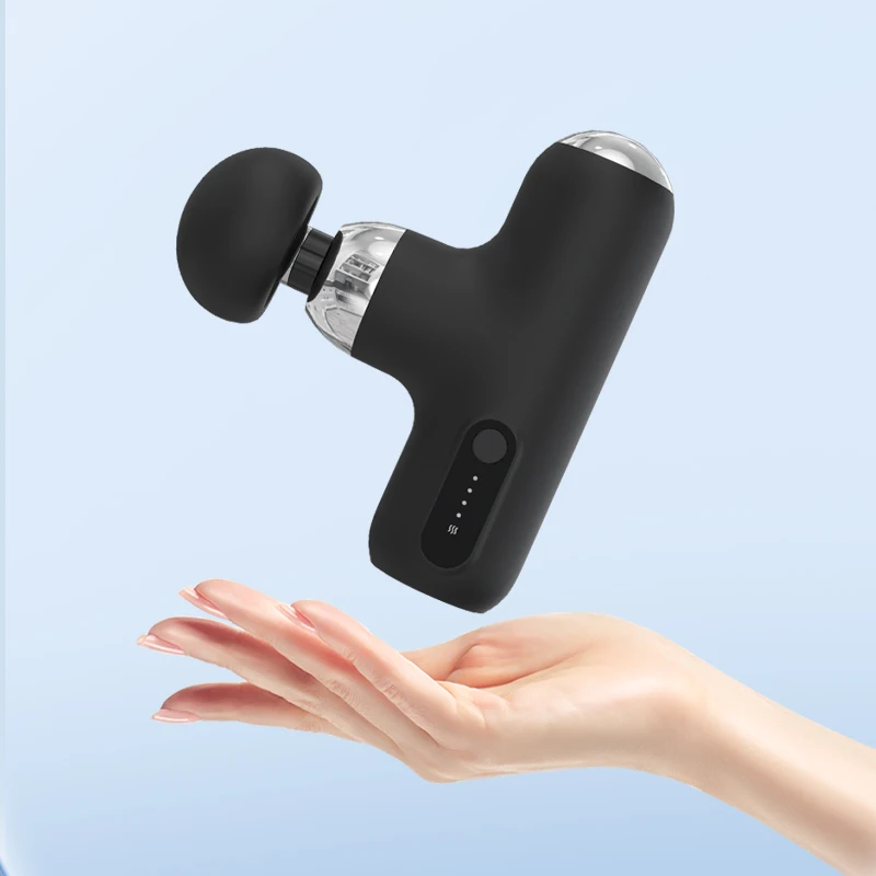 Hezheng High-Quality Deep tissue Massager: 4-Head, Handheld, Portable, for Fascia, Cordless Mini Massage Gun with hot compress