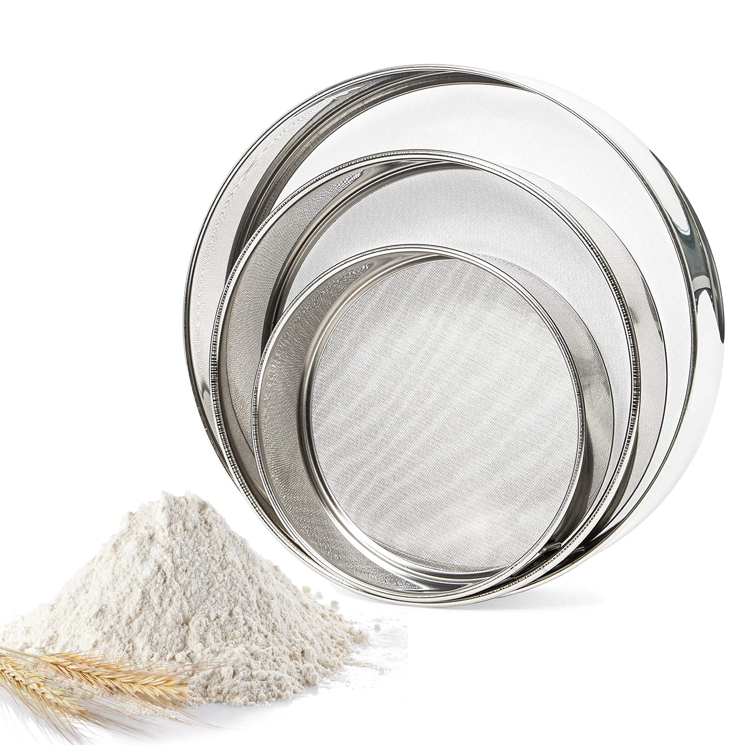 
E-PIN 3Pcs Flour Sieve Set 