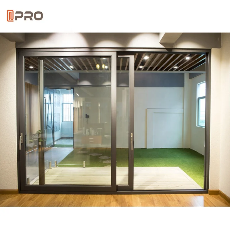 NFRC 10 years warranty double glass patio doors sound Insulation exterior aluminum sliding doors