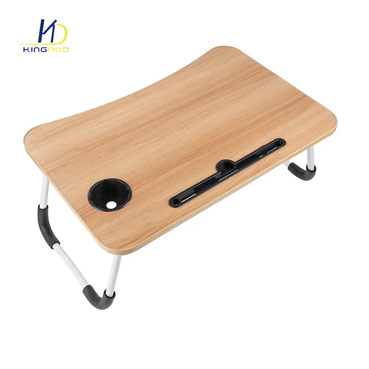 Folding Laptop Bed Desk Wood Top Kid Study Desk With Drawer For Writing Desk Office Home Use