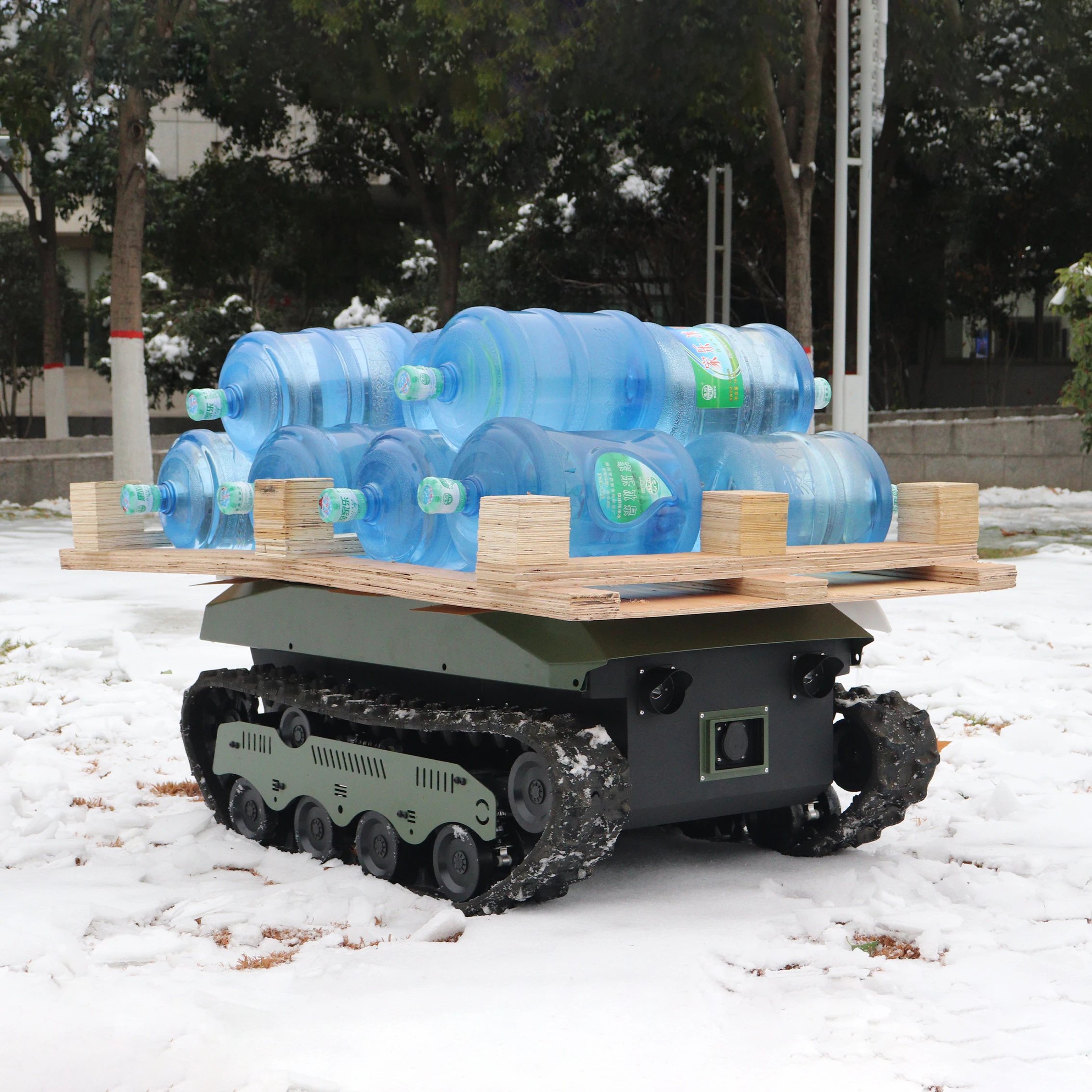 All terrain robot rubber track chassis crawler armored tracked vehicle  rubber track crawler  robot chassis