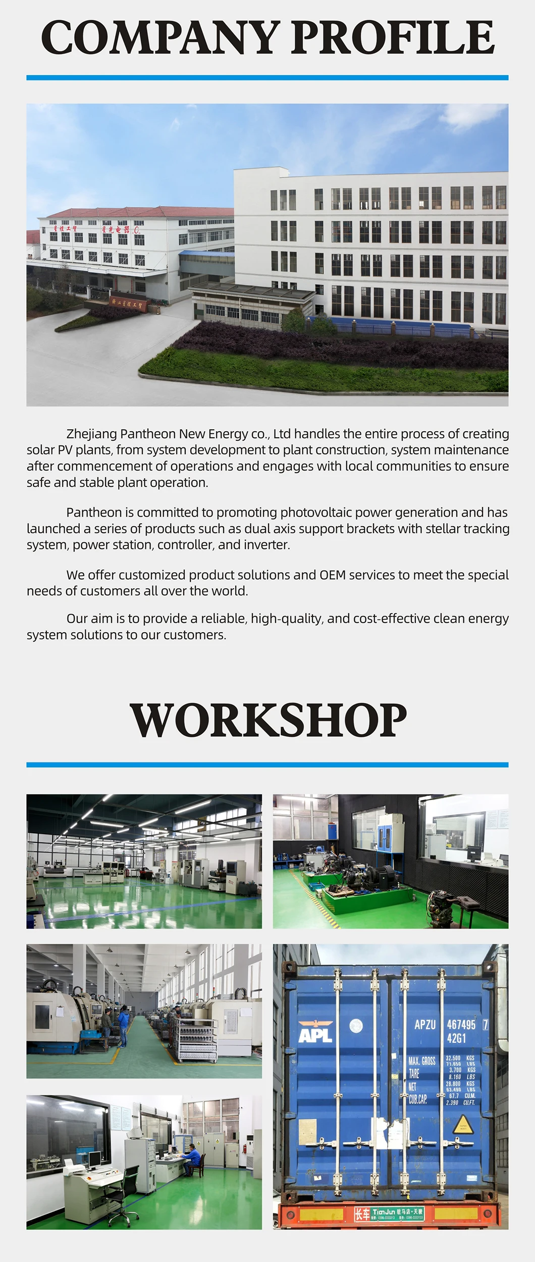 Smart Single Axis Solar PV Tracking System 50kW Tracker Sun Power Clean Energy Solar Power Generation Full Automatic Power Tilt