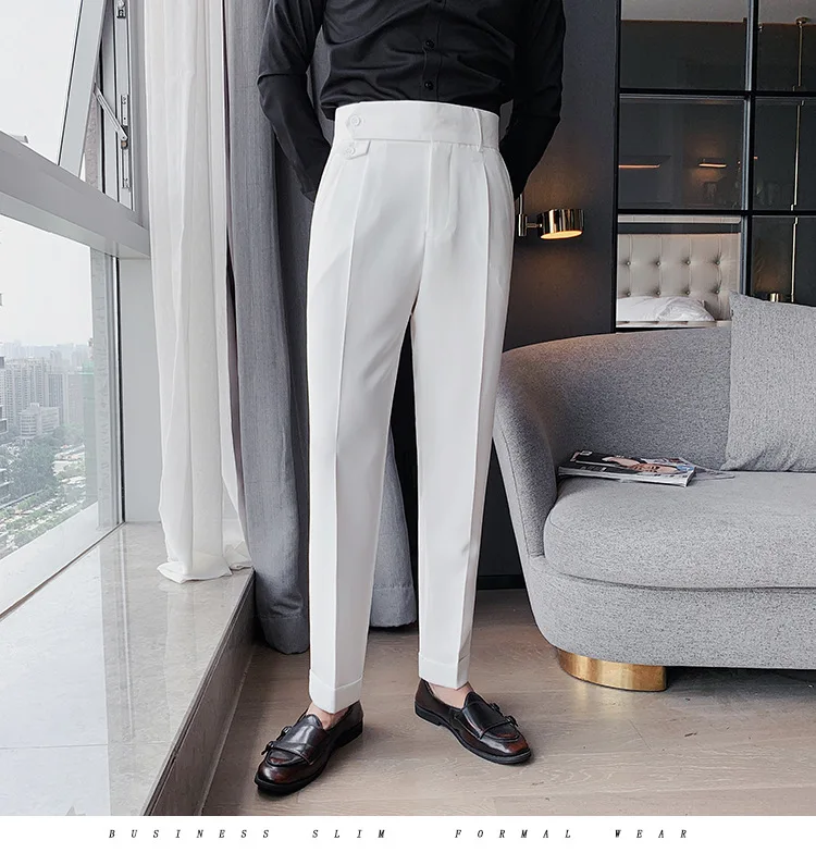2024 New MSR MS175 Arrivals Fashion Trend comfortable feel Unique design high waist straight casual men suit pants