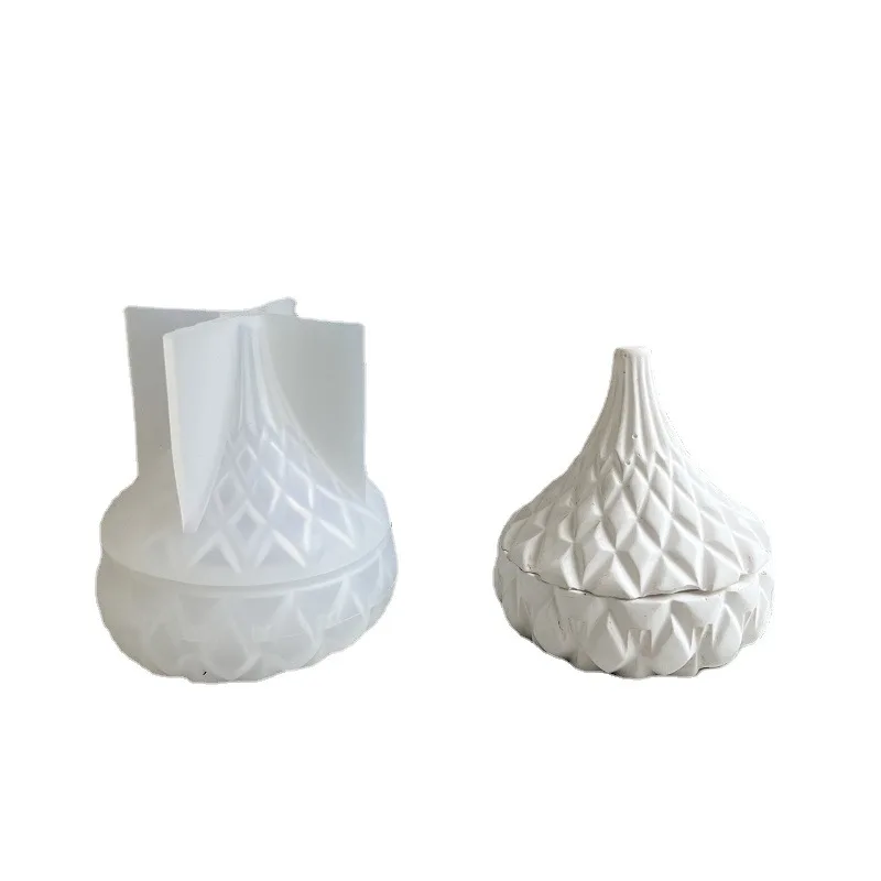 Silicone Resin Jar Mold with Lid for Epoxy Resin, Epoxy Molds Silicone Storage Container