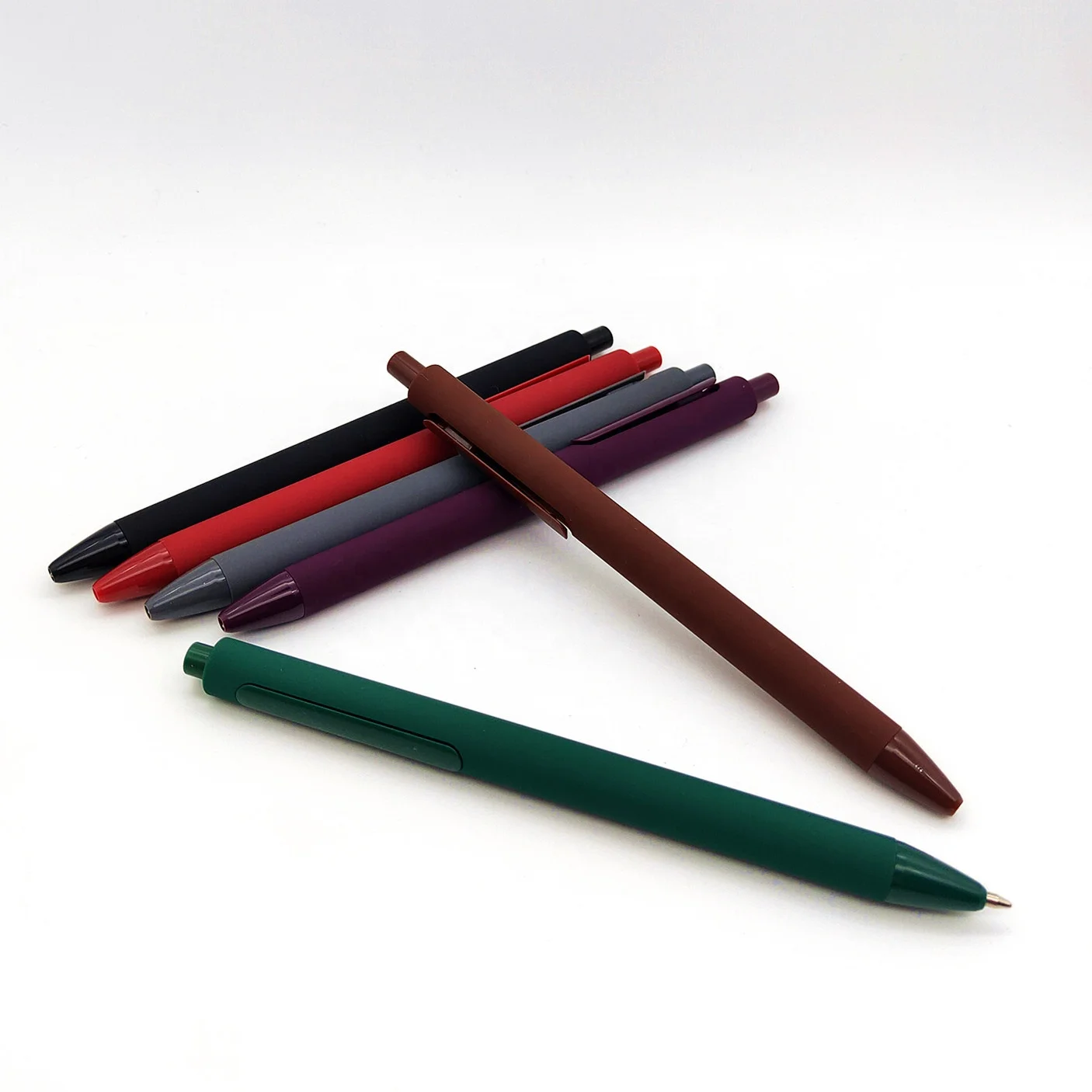 school pens whole plastic classical brown gray color pense customised retro pens sublimation personalized pens ball point